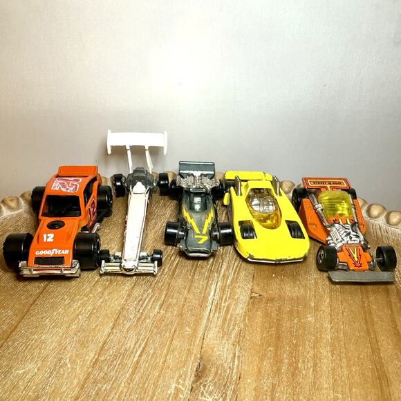 Hot Wheels Johnny Lightning Dragster Lot Vintage Race Cars Goodyear Corgi Junior - Picture 1 of 16